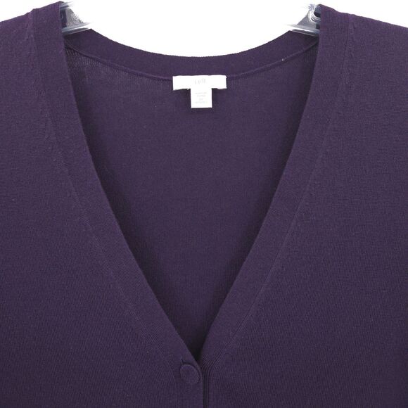 J. Jill womens wool-blend button cardigan sweater Size 2X purple long sleeve - Picture 4 of 8